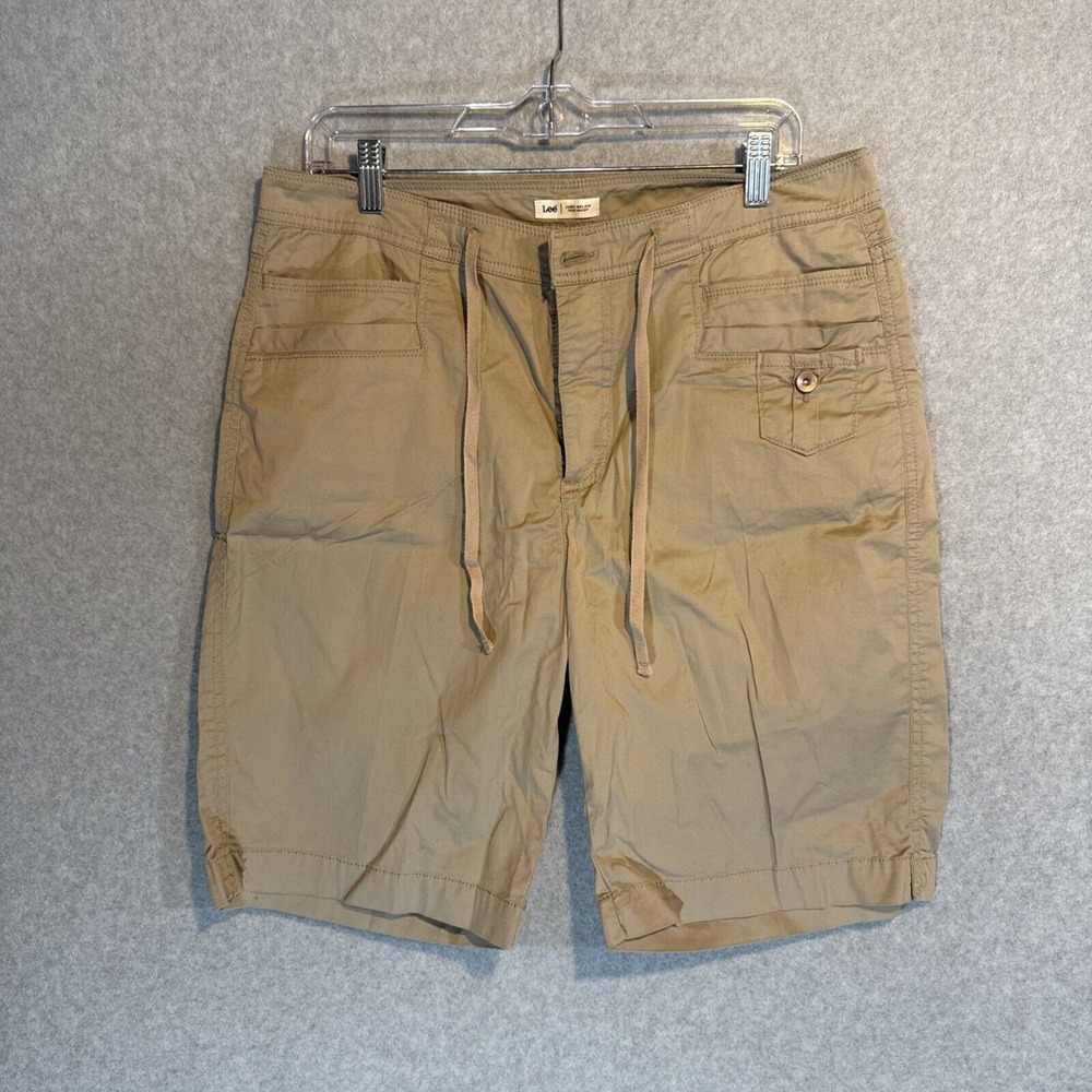 Lee Just Below the Waist Tan Drawstring Shorts Size 14 Medium